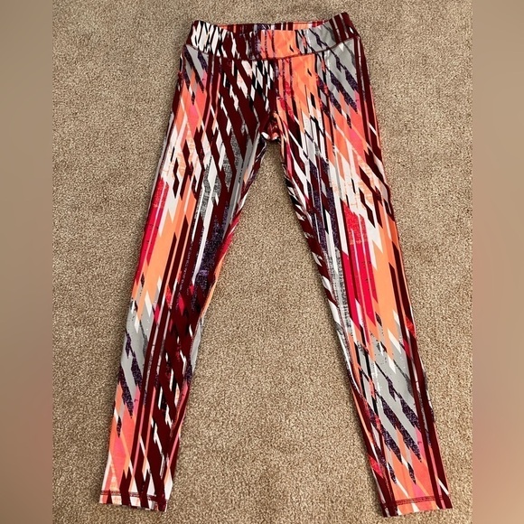 New York & Company Multicolor Athletic Pull On Leggings Size Medium - Picture 1 of 10